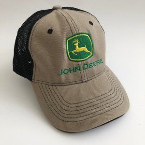 John Deere Mesh Back Trucker Hat Velcro Strap